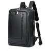 Rucsac Laptop Piele Naturala 15.6&quot; BUSY LDY&amp;GTM&reg; Urban Negru, Multifunctional, Suport Troler, Antiperspirant, Barbati