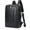 Rucsac laptop 15,6, BUSY LDY&amp;GTM&reg; Urban, barbati, piele naturala, multifunctional, suport troler, spate antiperspirant, negru