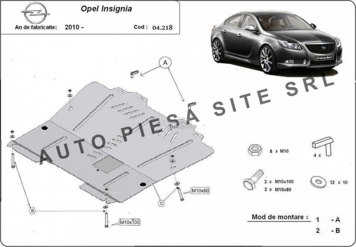 Scut metalic motor Opel Insignia fabricat incepand cu 2010 APS-04,218