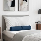 vidaXL Perne Bolster 2 pcs albastru &Oslash; 15 x 40 cm țesătură 42014276