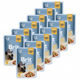 Cumpara ieftin Pliculeț BRIT Premium Cat Delicate Fillets in Gravy with Tuna 12 x 85 g