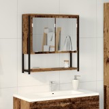 vidaXL Dulap cu oglindă de baie, lemn vechi 60x16x60 cm lemn prelucrat
