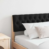 vidaXL Tăblie tapițată Negru 180 cm Lemn de pin masiv 879161