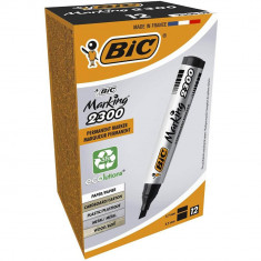 Set 12 Markere Permanente Bic 2300, Negre, Marker Bic, Marker Bic Permanent, Marker Permanent, Bic Permanent, Markere Bic, Markere Permanente, Markere