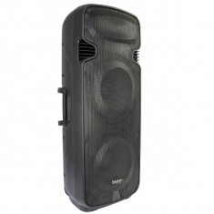 Boxa portabila activa Ibiza 1000W cu bluetooth,2 difuzoare, 2 microfoane VHF, USB, SD foto