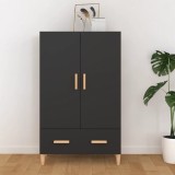 VidaXL Dulap &icirc;nalt, negru, 70x31x115 cm, lemn compozit