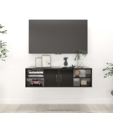 vidaXL Raft de perete, negru, 102x30x29 cm, PAL