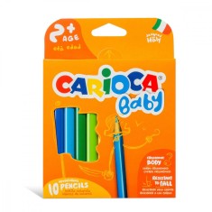 Set 10 creioane colorate, Carioca, Baby Adventurous