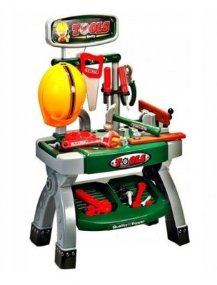 Banc de lucru MalPlay pentru copii, cu unelte si accesorii, 71 cm inaltime foto