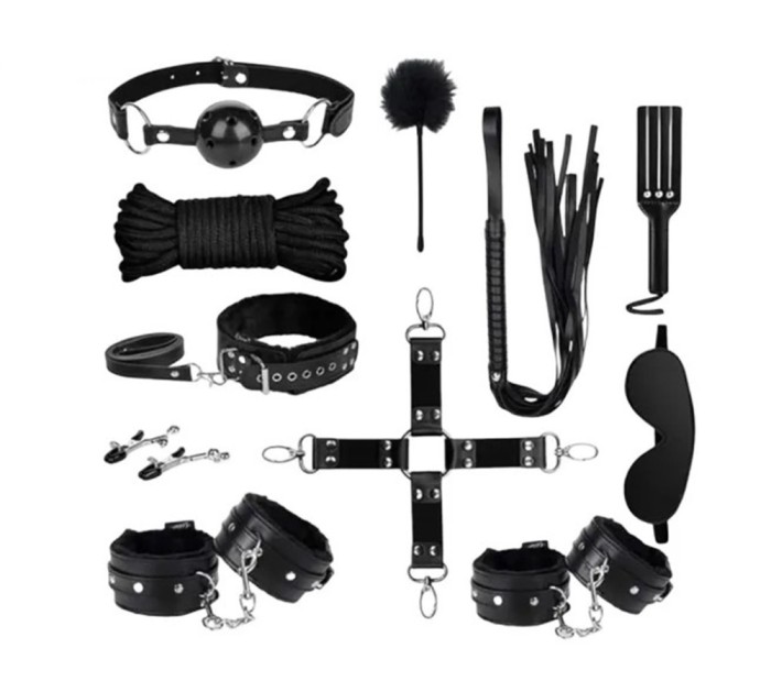 Set Bondage Game 11pcs Negru