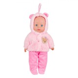 Păpușă Bebeluș Ursuleț Roz 30cm, Poliester, Fetițe 3+ Ani