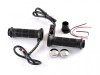 Set Mansoane Incalzite Ghidon Moto Revo, 12V, 2 Trepte, Negru, 22/23mm, 120mm, Adaptor Acceleratie