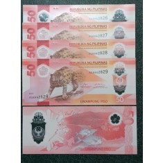 Filipine 2025 - 50 piso, necirculata (5 bucati)