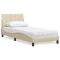 vidaXL Pat cu saltea, Hanko, crem, 80x200 cm, textil 3310494