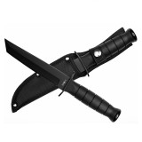 Cumpara ieftin Cutit Tactic Vanatoare IdeallStore Peacemaker, Lama Tanto Otel Inoxidabil, Teaca Cordura, Negru, 26.5cm