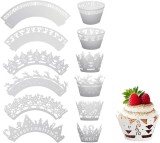 Set de 36 decoratiuni pentru briose Phiezc, carton, alb