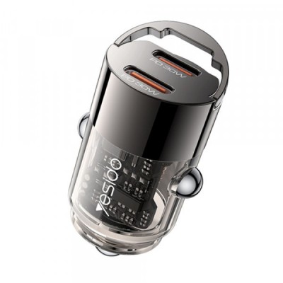 Incarcator Auto Yesido Y69, 30W, 3A, 2 x USB-C, Negru foto