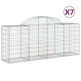 Cumpara ieftin Cosuri gabion arcuite 7 buc, 200x50x80/100 cm, fier galvanizat