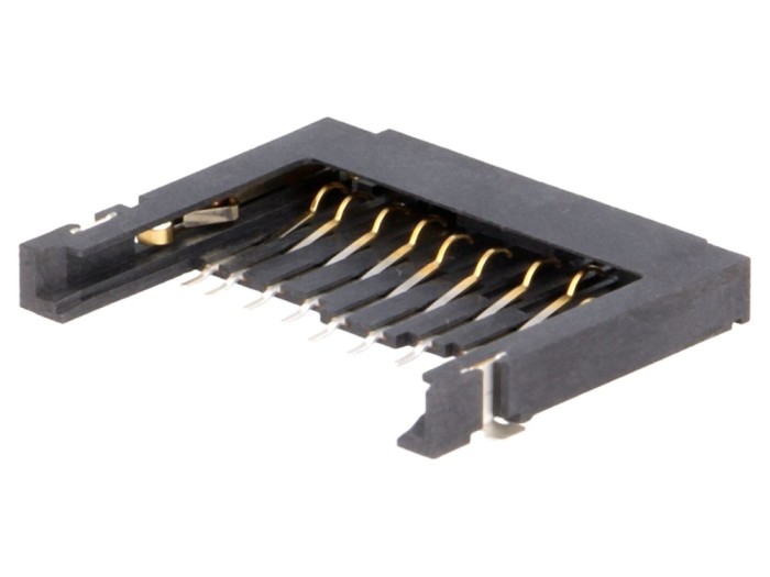 Conector SD aurit SMT fără ejector