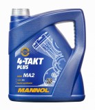 Ulei Moto Mannol 10W40 Plus Semi-Sintetic 4L, Protectie Superiora Motor si Cutie Viteze, Pornire Usoara