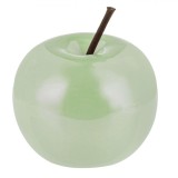 Decor Masă Ceramică, Model Măr, Culoare Verde, Textură Lucioasă, Diametru 8.5x7cm, Oem
