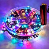 Cumpara ieftin Instalatie Luminoasa LED + Bricheta Metalica Pentru Torturi Sarbatori, 8 Jocuri de Lumini, Impermeabila IP44, Multicolor, 30 m