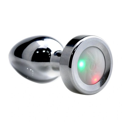 Dop Anal Metalic Small Led Light, Argintiu, 7.2 cm, Passion Labs foto
