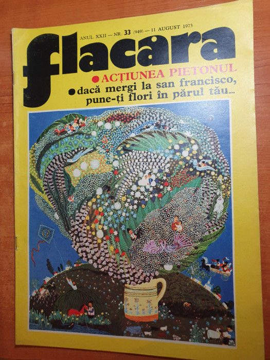 revista flacara 11 august 1973- miron radu paraschivescu,TCM timisoara