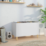 Gossi dulap de discuri, alb, 74,5x38x48 cm, lemn prelucrat