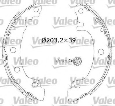 Set saboti frana RENAULT MEGANE I Classic (LA0/1) (1996 - 2006) VALEO 554757