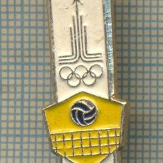 Y 668 INSIGNA- VOLEI - OLIMPIADA MOSCOVA 1980 -URSS -PENTRU COLECTIONARI