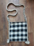 ** Traista maramuresana / Straita Desaga traditionala taraneasca Maramures, lana tesuta 27x27cm