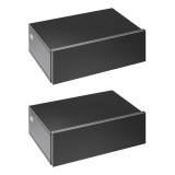 HOMCOM Set 2 Noptiere Suspendate pentru Dormitor, Noptiere Moderne din Lemn cu Fixare pe Perete, 40x30x15cm, Negru | Aosom Romania