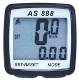 Ciclocomputer Bicicleta cu Fir, 8 Functii, Vitezometru Digital AS 888, Model ARV-0400