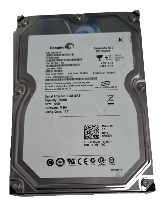 Hard disk server Seagate Barracuda ES.2 ST3750630SS 9EF246-050 750GB 7200RPM 3.5&#039;&#039; SAS FM500