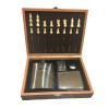 Set cadou pentru barbati,cutie si piese pentru Sah cu plosca, bricheta,, Set sah, Oem