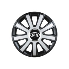 Set 4 capace roti Flash Gri-Negru R14 pentru gama auto Kia