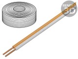 Cablu Electric LiYz 2x0,5mm2 400V 25m Alb/Portocaliu