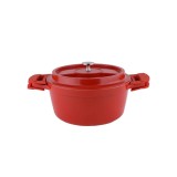 Oala cu capac ZILAN, din ceramica, diametru 28cm, capacitate 5l, rosu / ZLN 0903