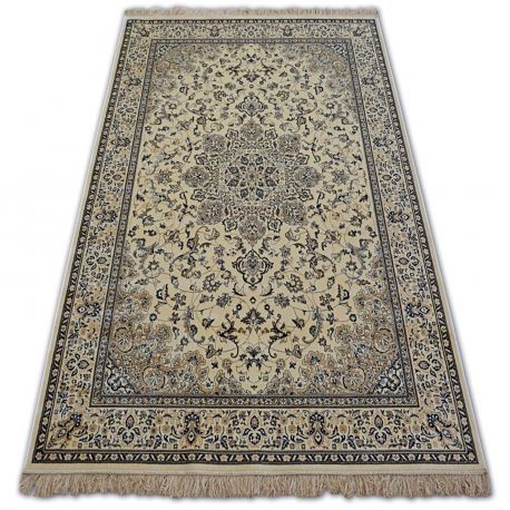 Covor Windsor 22915 RozetăJacquard fildeş si albastru, 200x300 cm