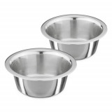 Set 2 boluri din inox pentru caini si pisici de talie mica, 350 ml, 58405.01, Navaris