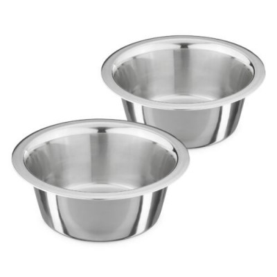 Set 2 boluri din inox pentru caini si pisici de talie mica, 350 ml, 58405.01 foto