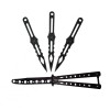 Set Briceag fluture de antrenament, Wave Blade si 3 cutite de aruncat , DEPOX&reg;, otel inoxidabil