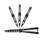 Set Briceag fluture de antrenament, Wave Blade si 3 cutite de aruncat , DEPOX&reg;, otel inoxidabil
