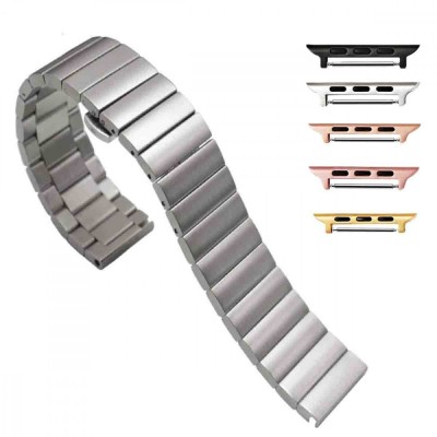 Curea metalica compatibila Apple Watch 9|8|7|6|5|4|3|2|1 Series, 49mm|45mm|44mm|42mm,17cm, Argintiu foto