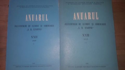 Anuarul Institutului de Istorie si Arheologie &amp;bdquo;A. D. Xenopol&amp;rdquo; XXII 1, 2 foto