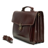 Servieta din piele naturala, Util Land Fashion, maro, S113B