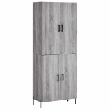 Cumpara ieftin Dulap inalt, gri sonoma, 69,5x34x180 cm, lemn compozit