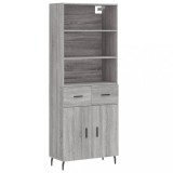 Cumpara ieftin Dulap inalt, gri sonoma, 69,5x34x180 cm, lemn compozit
