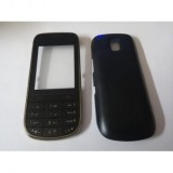 Carcasa Completa Nokia 202 Asha Neagra cu Tastatura